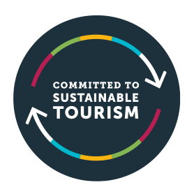 Committed To Sustainable Tourism Graphic encouraging sustainable tourism in New Zealand