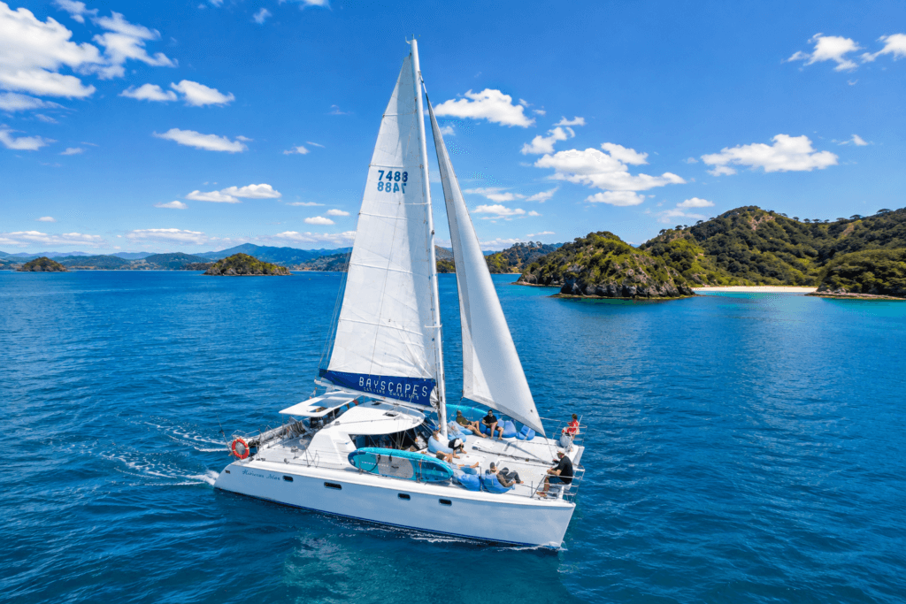 Sail the Bay of Islands on a sailing catamaran with Bayscapes Sailing Charters
